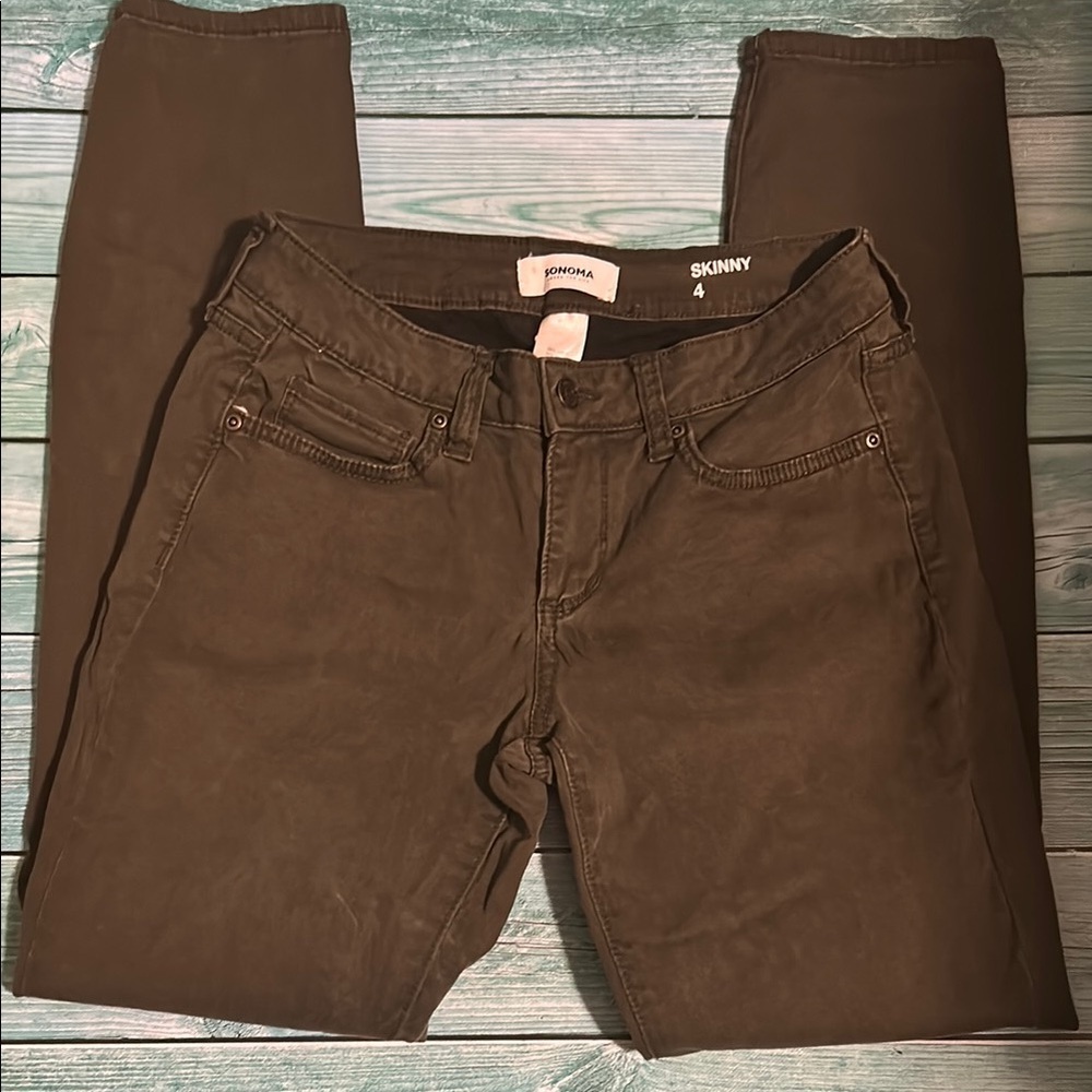 Sonoma Olive Skinny Pants